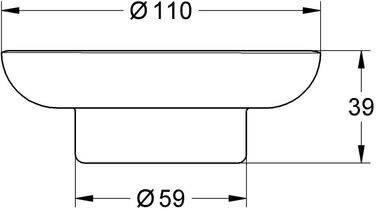 Аксесуари для ванної кімнати - Мильниця 40368001, срібна одинарна