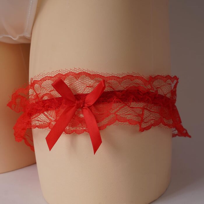 Жіночі підв’язки Umiin, мереживні, з блакитною стрічкою, універсальний розмір