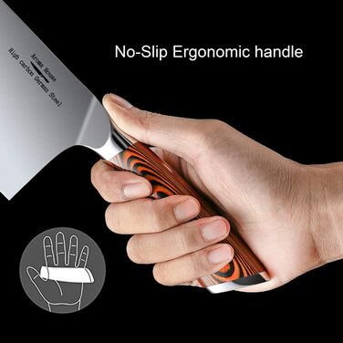 Рубаючий ніж шеф-кухарський ніж 7 дюймів, китайський кухонний ніж, рубаючий ніж з нержавіючої сталі з гострим лезом і ручкою з пак