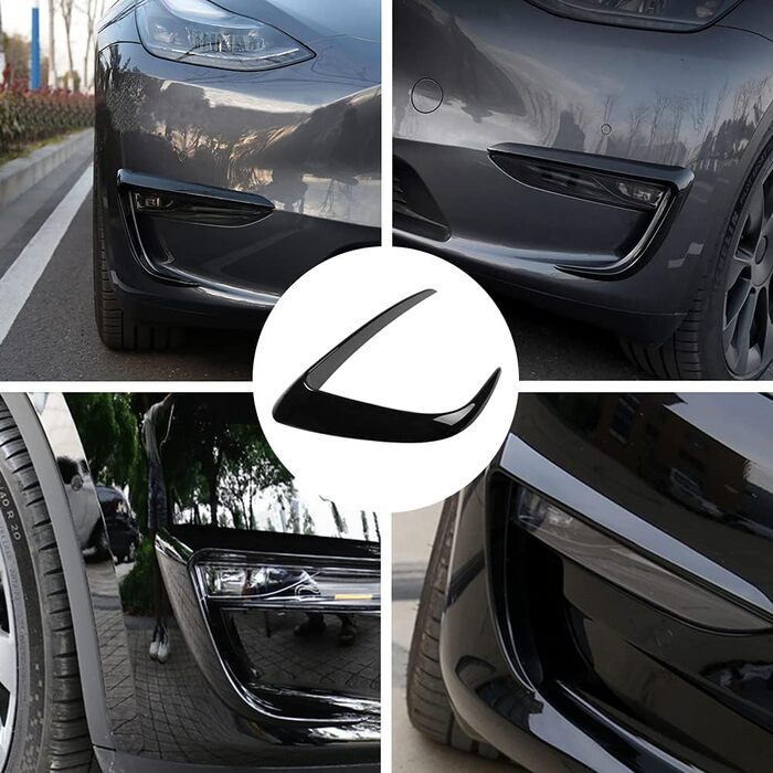 Бріви Honeyhouse Fog Light, лампочка для брів Tesla Model Y 2019-2021 Обшивка 2 шт. Протитуманні фари з вуглецевого волокна (чорний матовий)