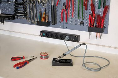 Розетковий подовжувач з функцією зарядки через USB (багаторозеткова розетка з розетками під кутом 90 градусів, подовжувач з вимика