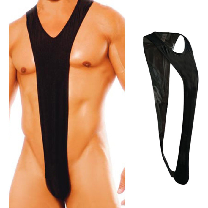 Чоловіче сексуальне нижню білизну Mankini Боді String Body Men Straps Thong Man Suspenders Thong Stretch High Cut Panties ONE Piece Borat Swimsuit Комбінезони Black