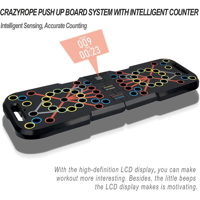 Складана стійка для віджимань 41-в-1 з ручкою, петлями, ремінцями та розумним лічильником, кронштейн для віджимань, система тренування м&39язів для домашнього фітнесу, тренажерного залу, стійки для вправ