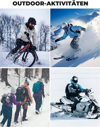 Балаклава ROCKBROS Осінь/Зима Термобалаклава для спорту на свіжому повітрі Велоспорт Лижі Сноубординг Світловідбиваюча Вітрозахисна Пилонепроникна Дихаюча для жінок Чоловіків 2 шт. Один розмір Чорний Чорний