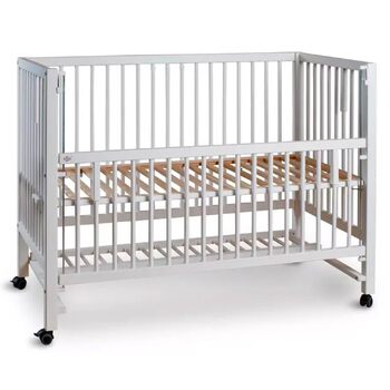 Дитяче ліжко/приліжко tiSsi XXL HAJO, бук, білий, 120x60 см