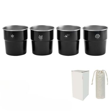 Набір із 4 кухлів для кемпінгу з нержавіючої сталі 304 об&39ємом 300 мл для зовнішнього використання