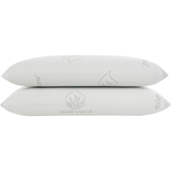 Подушка пам'яті, алое вера, 2 шт. и, 70 см, білий Pack de 2 unidades - 70 см