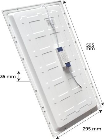 Панель 60x30см 36 Вт, CCT (перемикач вибору кольору теплий білий, нейтральний білий або холодний білий), 4000 люмен, включаючи драйвер C C T (в упаковці )