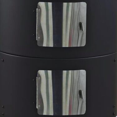 В-1 Дим-гриль Вугільний гриль з кришкою для копчення, смаження та приготування (з резервуаром для води, 2 решітками для грилю, гачками для копчення, термометром) Димна бочка для саду та кемпінгу, 400 3-