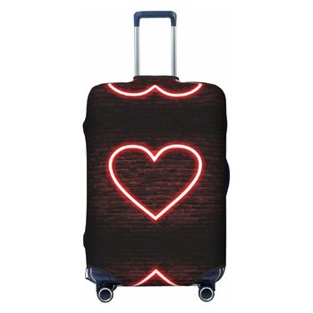 Чохол для валізи Червоне серце BAFAFA, захисний еластичний чохол від подряпин та пилу, чорний, розмір 85