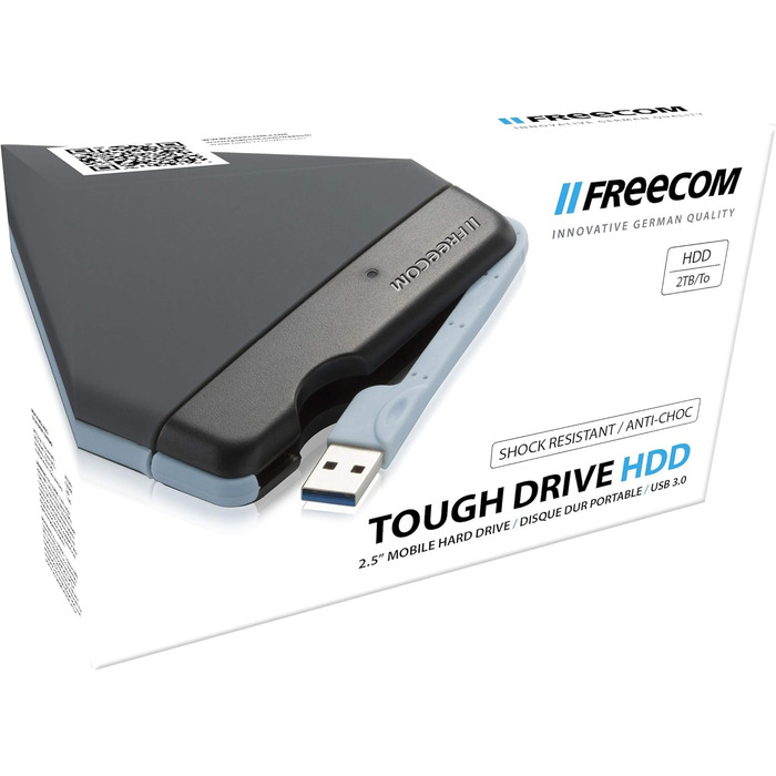 Зовнішній жорсткий диск Freecom 56331 2 ТБ USB 3.0 5400 об/хв 2,5-дюймовий, сірий 2 ТБ