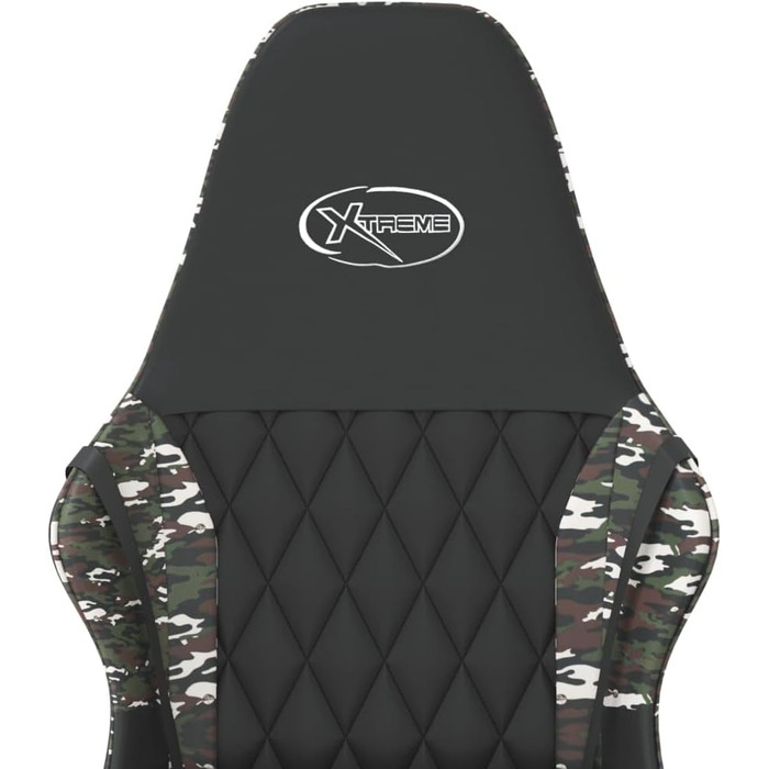 Геймерське крісло, штучна шкіра, чорне з камуфляжем, регульоване по висоті, ергономічне, для офісу та комп&39ютерних ігор, камуфляж