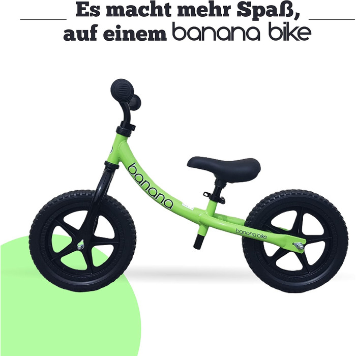 Балансирний велосипед Banana Bike LT 12 дюймів - Легкий велосипед без педалей для дітей - Регульоване сідло, кермо - Шини з захист