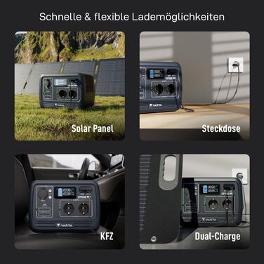 Портативна електростанція, генератор LiFePO4 537 Втгод, 700 Вт (пікова потужність 1400 Вт), акумулятор, аварійне живлення для кемпінгу, відпочинку та відключень електроенергії., 500