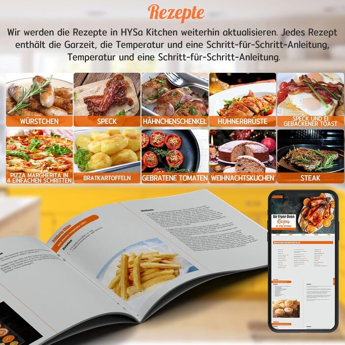 Фритюрниця HYSapientia 24 л xxl, міні-духовка з конвекцією 1800 Вт, міні-піч, кемпінговий гриль, конвекція з конфорками, конвекційна піч 10 програм, піч для піци, фритюрниця xxl