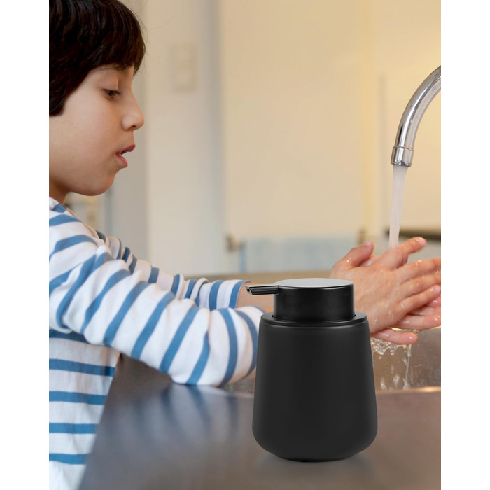 Дозатор мила Umlaca Дозатор рідини для миття посуду, багаторазовий дозатор мила керамічний 350 мл, велика головка насоса легко нат