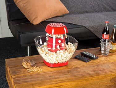 Машина для приготування попкорну з гарячим повітрям з піддоном для крапель, для 80 г кукурудзи, 1,200 Вт (ретро-машини для приготування попкорну, торговий автомат для попкорну, сковорідки)