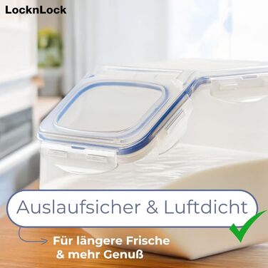 Контейнер Lock&Lock PP Classic для сипучих продуктів з кришкою з мірним стаканом 12 л 35 x 23 x 27 см Герметичний контейнер для зберігання круп, цукру, борошна та інших сипучих продуктів 12 л