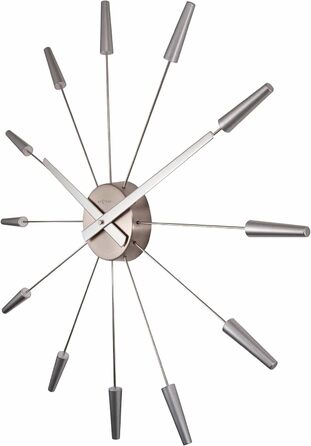 Настінний годинник techno line XXL NeXtime Plug Inn Silver 261 ZI, дерево, 60х60х4.2 см
