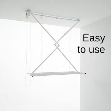 Стельова вішалка Foxydry Mini, вертикальна вішалка для одягу, складна з алюмінію та сталі 152x54x25 см 152 см Білий