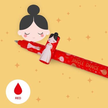 Різдвяний набір стираних гелевих ручок LEGAMI, зимове видання набір Лускунчик із 3 стираними гелевими ручками Лускунчик, Балерина та Мишачий король