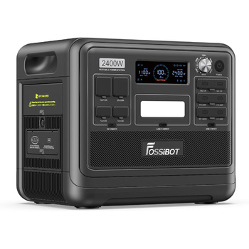 Портативна електростанція FOSSiBOT F2400 з 2048Wh LiFePO4, 3 шт. виходи змінного струму 2400W (4800W пік), сонячний генератор, 230