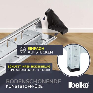 Посилений стелаж Belko, комплект з 2 шт. , стелажі для зберігання, 180 x 90 x 40 см, 2 шт. и, стелаж для підвалу, стелаж без болтів, стелаж для майстерні, вантажопідйомність до 875 кг, 24