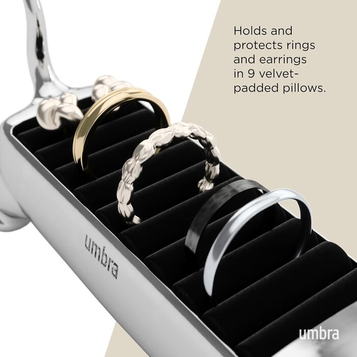 Тримач для кільця Umbra Ali Cat - Подарунок для кошенят та кішок - Для зберігання ювелірних виробів, Хром