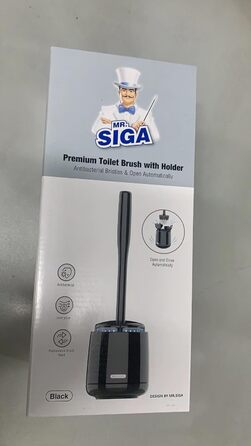 Щітка для унітазу MR.SIGA щітка для унітазу та тримач з контейнером для швидкого висихання та фіксованою ручкою, преміальна щітка