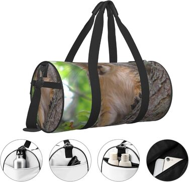 Спортивна дорожня сумка Білочка в дереві, унісекс, велика сумка для подорожей та спорту