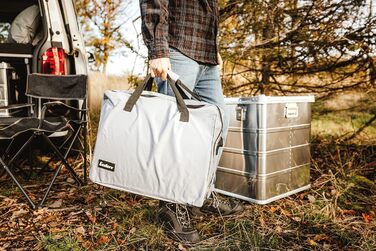 Транспортувальна сумка для газового гриля Enders EXPLORER 2101, сумка-чохол з ручками та плечовим ременем, 20 x 50 x 41 см, сіра