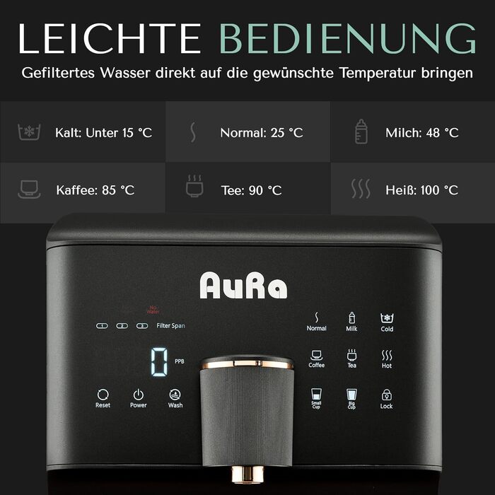 Водяний фільтр для чистої води, дозатор гарячої води та водневий диспенсер, система зворотного осмосу з баком Диспенсер для осмосу для дому або автофургону, 6L -