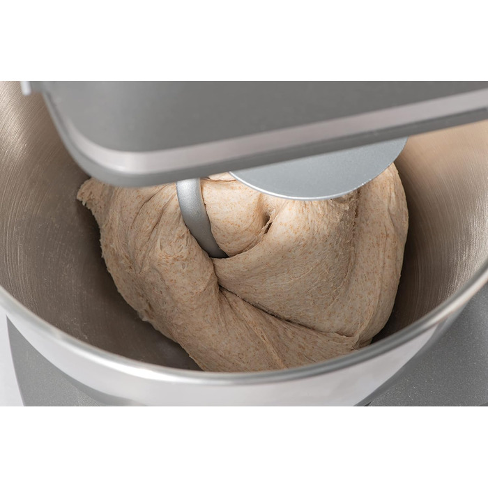 Кухонний комбайн AEG KM5-1-4BPT / Аксесуари / 1200 Вт / 6 рівнів швидкості / Імпульсна функція / Планетарна мішалка / 6,1 кг / Повністю металевий корпус / Чаша для змішування з нержавіючої сталі 5 л / Чорний матовий