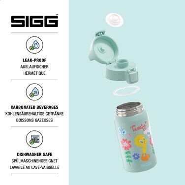 Дитяча пляшка для води з нержавіючої сталі - Shield One - Підходить для газованих напоїв - Герметична - Легка як пір&39їнка - Без BPA - 0,5 л Tweety