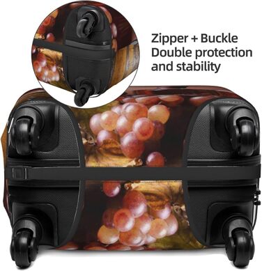 Чохол для валізи для транспортування напоїв та продуктів, міцний, підходить для валіз розміром 45.7 - 81.3 см, розмір XL, Чорний, X-Large