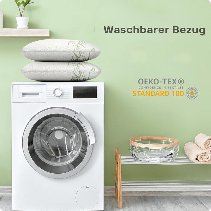 Ортопедична подушка для шиї Sleeptime - Подушка для голови виготовлена з в&39язкопружної гелевої піни (піна з ефектом пам&39яті), що знімає тиск, з бамбуковим чохлом - Розмір подушки 70x40 см - Висота 12 см