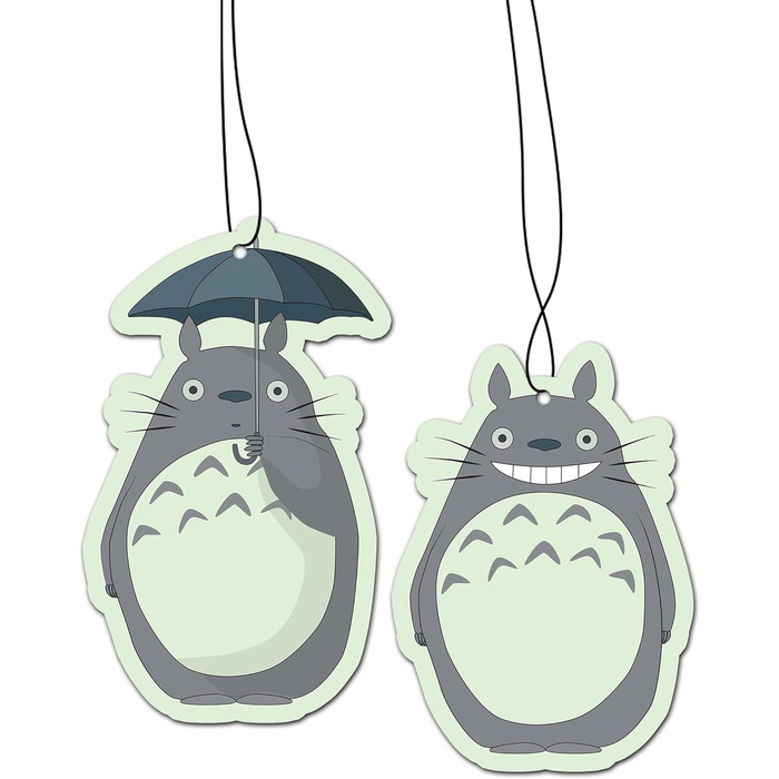 Автомобільний ароматизатор-дерево 2в1, освіжувач повітря, автоароматизатор Аніме Ghibli, Мій сусід Тоторо, Funny Funny (Black Ice)