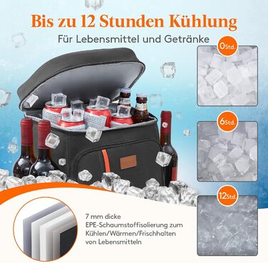 Рюкзак-холодильник Lifewit 30L на 36 банок, герметичний рюкзак-холодильник, водонепроникна ізольована сумка для обіду для чоловіків, жінок, роботи, пікніків, пляжу, кемпінгу, подорожей, чорний L