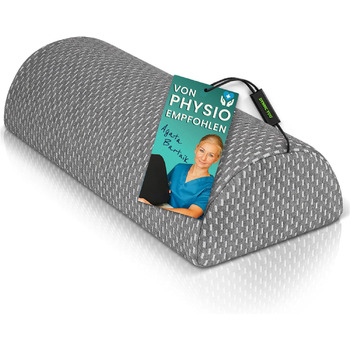 Подушка для колін DYNMC you для сну на боці Комфортний валик для ніг ПЕРЕМОЖЕЦЬ ПОРІВНЯННЯ ДУЖЕ ДОБРЕ Подушка для сну Подушка у формі півмісяця Подушка для ніг для релаксації та комфорту (сіро-біла картата)