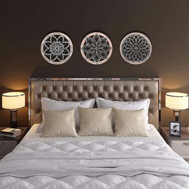 И сільські прикраси для стін круглі прикраси для стін фермерського будинку металеві з дерев'яною рамою прикраси для стін прикраси