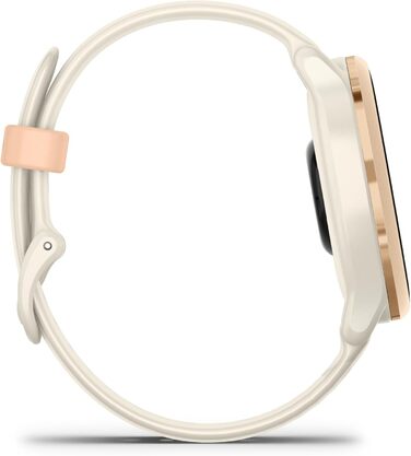 Мм (ексклюзивно на Storeo) смарт-годинник для фітнесу, сенсорний AMOLED-екран 1,2 дюйма, до 11 днів роботи від акумулятора, понад 80 спортивних програм, опції тренувань, функції для здоровя, розумні сповіщення. Vivoactive 6 Exclusive, колір Bone/Pink Dawn