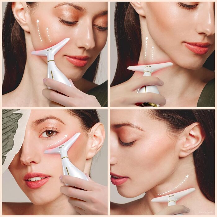 Електричний масажер для обличчя Ms.W проти старіння, масажер для обличчя проти зморшок, масажер для обличчя проти зморшок, масажер для обличчя проти зморшок, вібраційний масаж обличчя, пристрої для краси обличчя, 3 режими золотого масажера для обличчя