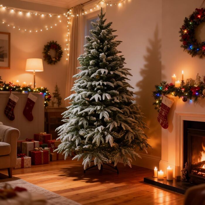 Штучна ялинка з ефектом засніжених гілок 180 см SHATCHI