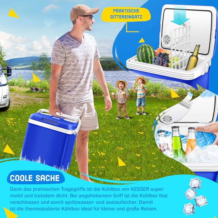 Л ОХОЛОДЖУЄ І ЗІГРІВУЄ Морозильна камера з термоелектричним приводом Підключення 12В і 230В для автокемпінгу та розетки Міні-холод