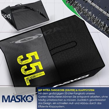 В-1 Аератор-Вертикуттер 1800 Вт, ширина захвату 40 см, мішок для збору 55 л, з валом-аератором, видаляє мох, 20 сталевих ножів, 5 рівнів регулювання глибини, регульована по висоті ручка, помаранчевий, 2-