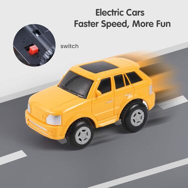 Автомобіль TUMAMA, гоночний трек, дитяча іграшка від 2 3 4 5 років, іграшка на шосе для маленьких дітей з 8 машинами, електричний