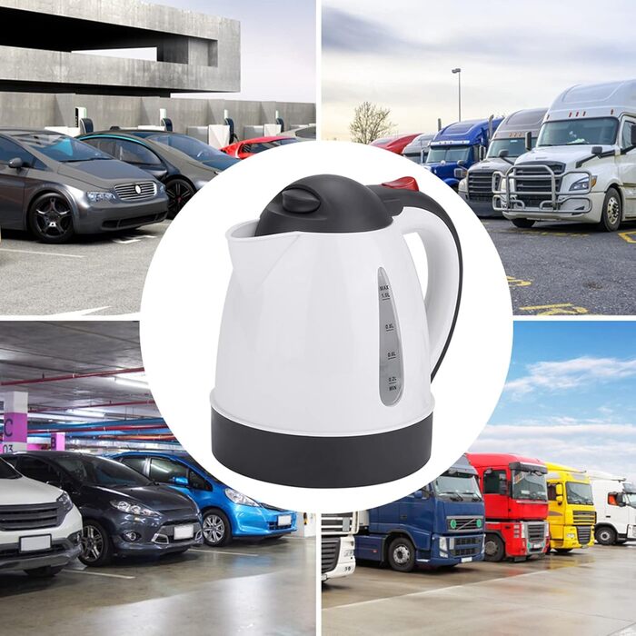 Портативний автомобільний чайник Дорожня поїздка Прикурювач 250W DC12V/24V з підігрівом води Чайник для кави Чайник з автоматичним