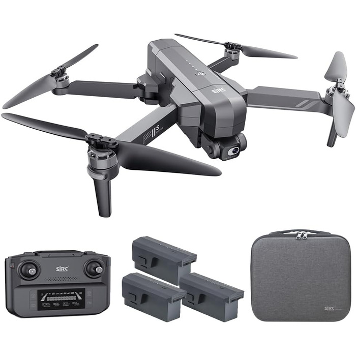 Дрон Teeggi SJRC F11S 4K PRO з камерою 4K HD для дорослих, відстань керування 6 км, 2-осьовий підвіс, 30 хвилин польоту, дрон без