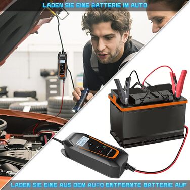 Зарядний пристрій 6V/12V 2A 4A повністю автоматичний інтелектуальний зарядний пристрій зі світлодіодним ремонтним зарядним пристро