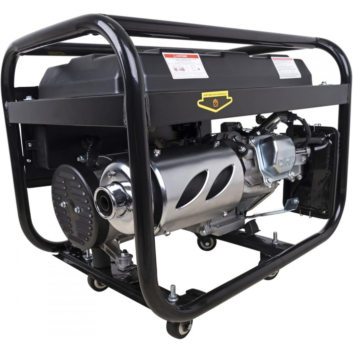 Комбінований бензиновий генератор з лампою COB Мобільний генератор 230 В 3,3 кВт 3300 Вт 16 А 50 Гц Аварійний генератор потужністю 7 к.с., 4-тактний бензиновий двигун 210 куб.см з повітряним охолодженням 1-фазний бензиновий генератор